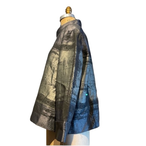 Caroline Rose Women’s Abstract Brushstroke Avant Garde Boxy Fit Jacket Large - Picture 3 of 6